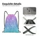 thumbnail image 4 of Fotbe Multicolor Glitter Bolsa Mochila con Cordón Estampada, Bolsa de Gimnasio Deportiva, Bolsa Cinch, Bolsa con Cordón para Hombres y Mujeres-Small, 4 of 6