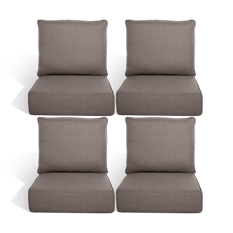 Gymojoy 22 in. x 24 in. x 6 in.Deep Seat Cushion Set, Olefin 8-Piece Deep Seating Outdoor Replacement Lounge Chair loveseat Sofa Cushion in Turquoise