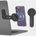 thumbnail image 1 of QJUHUNG CloudValley Adjustable Laptop Stand Magnetic Phone Holder Aluminum Slim Computer Monitor Side Mount Clip for iPhone MagSafe Series and All Phones Portable Foldable Computer Expans, 1 of 5
