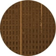 thumbnail image 1 of Ahgly Company Indoor Round Patterned Mahogany Brown Area Rugs, 6' Round, 1 of 6