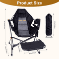 thumbnail image 3 of Portable Hammock Chair with Footrest, Lightweight Rocking Camping Chair with Cupholder, Pocket, and Easy Carry Design for Outdoor Adventures (2 Pack), 3 of 6