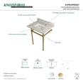 thumbnail image 2 of Kingston Brass Kvpb30mbsq Templeton 30" Wall Mounted Marble Lavatory Console - Carrara, 2 of 2