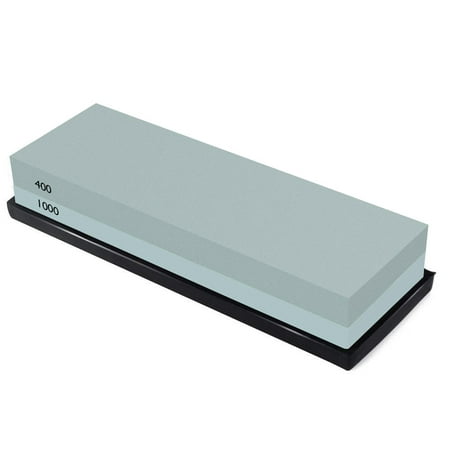 Knife Sharpening Stone Combination Dual Sided Grit With Base for Sharpening and Polishing Tool with Non Slip Base for Kitchen Knives, Hunting Knives, Pocket Knives and Tool Blades
