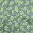 thumbnail image 1 of oneOone Viscose Jersey Dusty Teal Green Fabric Asian Traditional Floral Quilting Supplies Print Sewing Fabric By The Yard 60 Inch Wide, 1 of 4