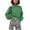 Green, variant on Women's Spring Short Knit Sweater Solid Color Long Sleeve Cowl Neck Pullover Knitwear
