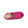 thumbnail image 4 of BLISSFUL STEP Sandales Compensées à Plateforme Espadrilles pour Femmes Rose Vif 8, 4 of 7