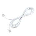 thumbnail image 1 of Unique Bargains RJ11 6P2C Telephone Phone Line Extension Cord Cable White 2m Long, 1 of 3