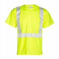 thumbnail image 2 of Kishigo Unisex High Visibility Reflective Short Sleeve Class 2 T-Shirt 9110, Polyester, ANSI 107 Type R / Class 2, Construction, Roadwork, Traffic, Landscaping, Railroad, Utility (Lime, 4X), 2 of 4