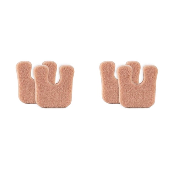Vogacara 30 pares de almohadillas para callos Unisex, suelas de pedicura en forma de U, parche de maíz, protección a prueba de sudor, pegatina Color de piel 2piezas