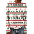 thumbnail image 2 of Abomasnow Christmas Sweaters for Women Lightweight Long Sleeve Crewneck Xmas Print Pullover Tops S-2X, 2 of 5