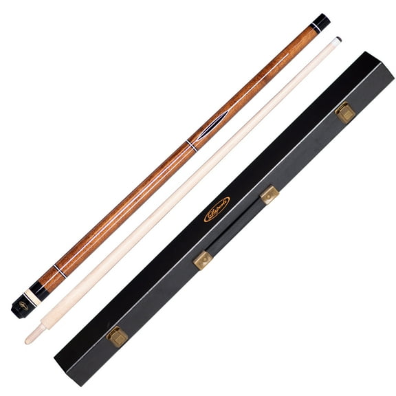 Laperti Lavis Carom 3-Cushion Cue Stick Set, Brown, w/Canadian Maple Shaft, Wooden Joint, 12 mm Cue Tip, No Wrap, Box Hard Case