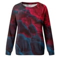 thumbnail image 5 of Bibifish Womens Sweatshirts Printed Tie Dye Pattern Print Crewneck Long Sleeve Pullover Sweatshirts Casual Spring Fall Lightweight Relaxed Fit Tunic Tops, 5 of 6