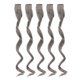 thumbnail image 1 of Lot de 5 extensions de cheveux longs et bouclés pour femmes et filles, élégantes, mèches colorées, avec clip, gris, 1 of 4