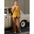 thumbnail image 3 of DARING DIVA Women's Spring Double Breasted Blazer for Elegant Looks S Yellow, 3 of 6