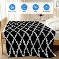 thumbnail image 4 of Modern Black Geometric Cooling Blanket,Lightweight Breathable Summer Throw Blanket with Double Sided Cold Effect,Abstract Art Morocco Aesthetic Picnic Blankets Bed Sheet for Hot Sleepers 30"x40", 4 of 8