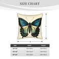 thumbnail image 2 of KLL Blue Black Butterfly Art Decorative Throw Pillow Covers Velvet Soft for Couch Sofa Bedroom Living Room Outdoor (No pillow core)- 20"x20", 2 of 5