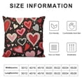thumbnail image 5 of JEUXUS  Valentine's Day Hugs and Kisses Love You More Throw Pillow Covers,  Valentine Heart Stripes Wedding Cushion Case Decoration for Sofa Couch, 5 of 5