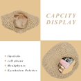 thumbnail image 5 of CNV Women Hand Carry Only Straw Bag, Crescent Summer Beach Purse, Soft Faux Straw Tote 2025, 5 of 6