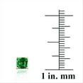 thumbnail image 2 of 18K Gold over Sterling Silver 1.5ct Created Emerald Square Stud Earrings, 5mm, 2 of 3