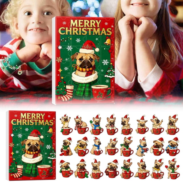 CREATITOY Christmas Advent Calendar 24 Days Countdown to Xmas Festive Design Holiday Decorations for Home Tree Party Supplies