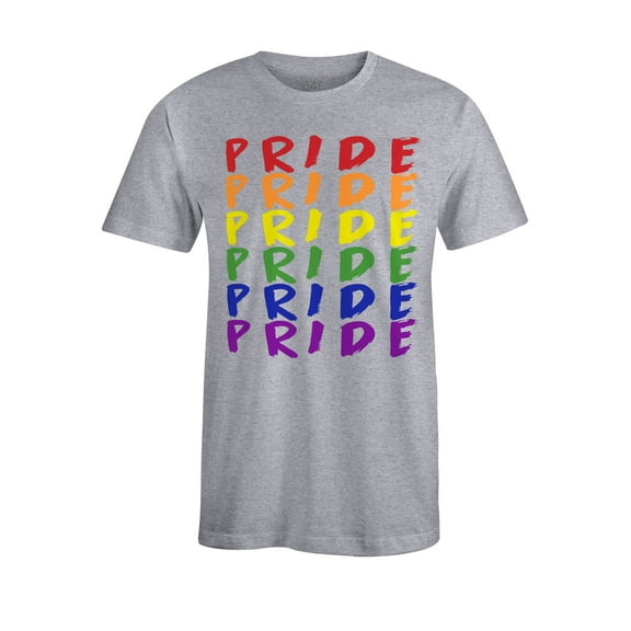 S4E Men's Pride Gay LGBTQ Rainbow T-Shirt Small Sports Grey