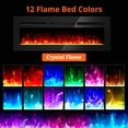 thumbnail image 6 of Electric Fireplace 50 inch Recessed and Wall Mounted Electric Fireplace, Remote Control with Timer,Touch Screen,Adjustable Flame Color and Speed,750W/1500W, 6 of 9