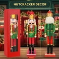 thumbnail image 2 of LAMPHOME 24Inch Wooden Soldier Nutcracker Christmas Decor - Festive Christmas Nutcracker Gift, Winter Indoor Decoration for Table, Desktop & Fireplace, 2 of 9