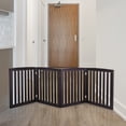 thumbnail image 2 of HomGarden 24'' Height Pet Dog Gate Folding 4 Panels for Doorways, Stairs - Brown, 2 of 12