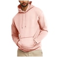 thumbnail image 3 of guisaled Fleece Hoodie for Men 2025 Winter Fall Warm Hoodies Wicking Breathable Solid Loose Fit Hooded Sweatshirt Pullover Winter, 3 of 9