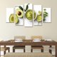 thumbnail image 3 of Juego de Cuadros Decorativos, Ingredientes para Guacamole, Estilo Minimalista y Moderno, 5 Piezas, Ideal para Cocina y Comedor, 150x80cm, 3 of 5