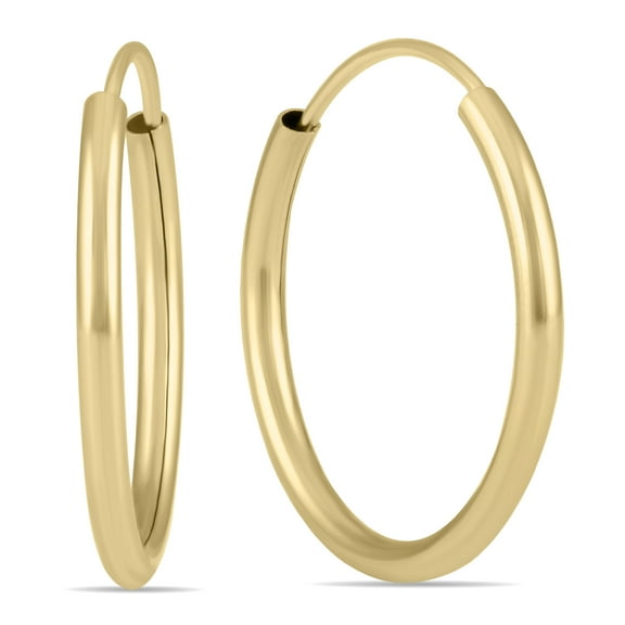 SZUL Women's 16MM Endless Hoop Earring 14k Yellow Gold