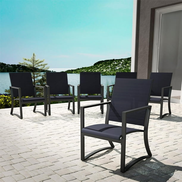 COSCO Outdoor Furniture, Patio Dining Chairs, 6 pack ...
