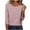 ZC-Pink, variant on Womens 3/4 Length Sleeve Tops Summer V-Neck Puff Sleeve Blouses Floral Print Business Work Tunic Shirt