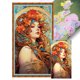 thumbnail image 1 of (5) Hilo Algodón Ecológico Bordado 11CT 3 Hebras Impresión 40x70cm Kit Serie Personajes Punto Cruz Clásico para Mujer, 1 of 9