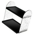 thumbnail image 1 of Double Layer Storage Rack, Unique Texture, Transparent Design, Excellent PP, 2 Tier Organizer for Cosmetics, Stationery, and More with Sliding Wood Storage Drawer, Black, 1 of 7