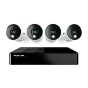 Night Owl Bluetooth 8 Channel DVR with 1TB Hard Drive, and 4 Wired 1080p HD Spotlight Security Cameras, Outdoor, HDMI Connector
