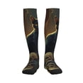 thumbnail image 3 of Compression Socks for Women and Men - Halloween Skull Black Cat Vintage Compression Socks Circulation for Workout, 3 of 8