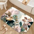 thumbnail image 3 of 1pc Floral Leaves and Circular Absorbent Non-Slip Bathroom Thickened Flannel Rug Decor,Soft,Quick Drying,Suitable For Indoor/outdoor Use,Bathrooms,Bedrooms,Kitchens,Terrace,Laundry Rooms,16"x24", 3 of 9