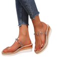 thumbnail image 1 of Mepaouo Sandales Compensées à Enfiler pour Femmes Espadrilles à Bout Ouvert Plateforme Mules Habillées Plage Été, 1 of 8