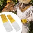 thumbnail image 4 of 2 Uds Piel De Oveja Amarilla Contra Picadura De Abeja Hueco Transpirable Protección Para Manos Guantes De Apicultor Equipo De Herramientas De Apicultura, 4 of 7