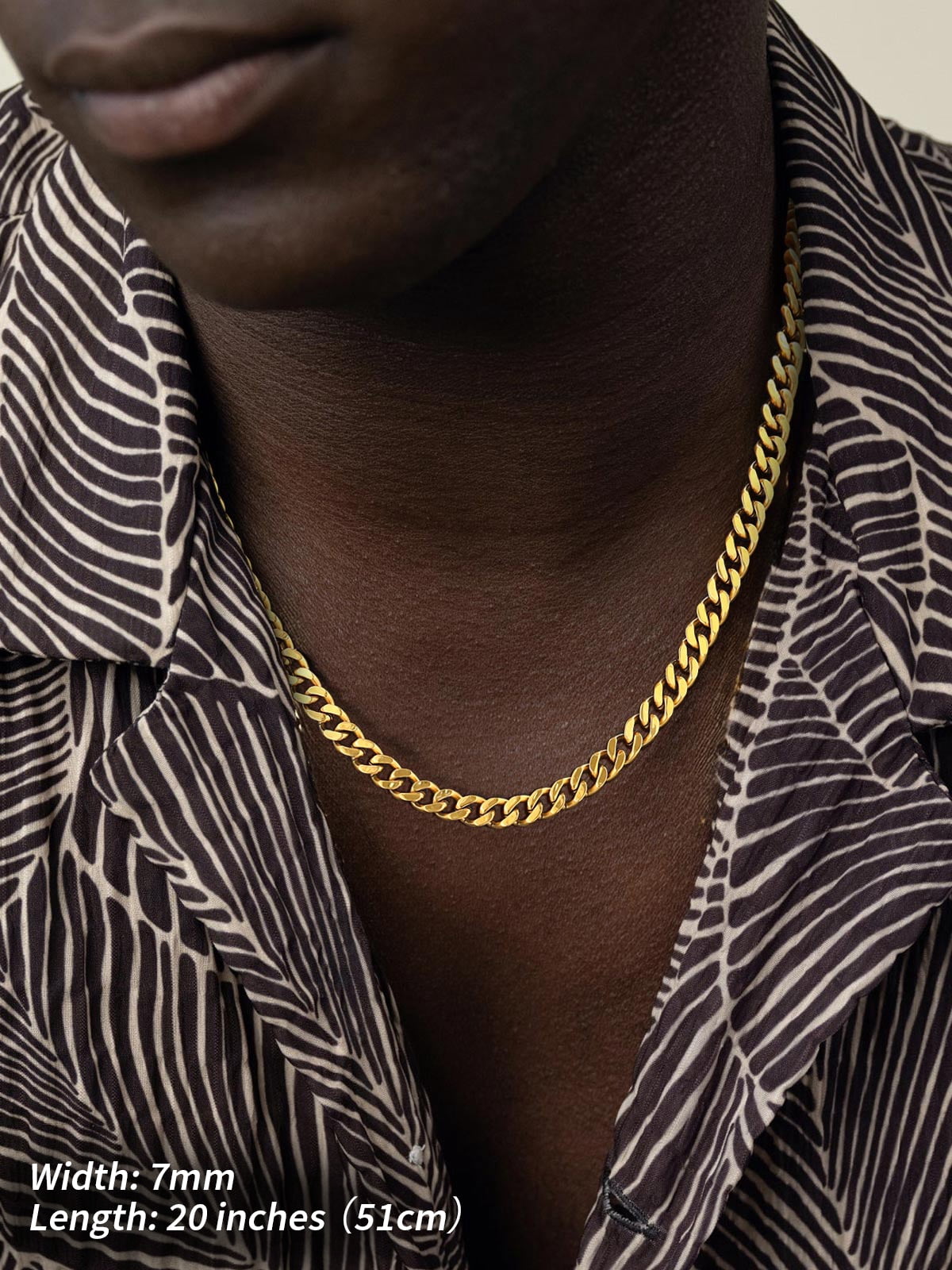 FindChic 14K Gold Plated Chain for Men Women Necklace Stainless Steel Hip Hop Cuban Link Graduation Fathers Day Jewelry Gifts Him Boyfriend Husband Adults Male Son Age Ideas, 7mm/18inch