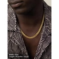 thumbnail image 4 of FindChic 14K Gold Plated Chain for Men Women Necklace Stainless Steel Hip Hop Cuban Link Valentines Day Jewelry Gifts Him Boyfriend Husband Adults Male Son Age Ideas, 7mm/18inch, 4 of 11