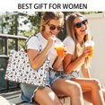 thumbnail image 5 of Large Capacity Tote Bag,White Halloween Witch Pumpkin Pattern Handbag Fashion Luxury Tote Bag,15.7"x13"x 5.1" Inches,Laptop Compatible, 5 of 6