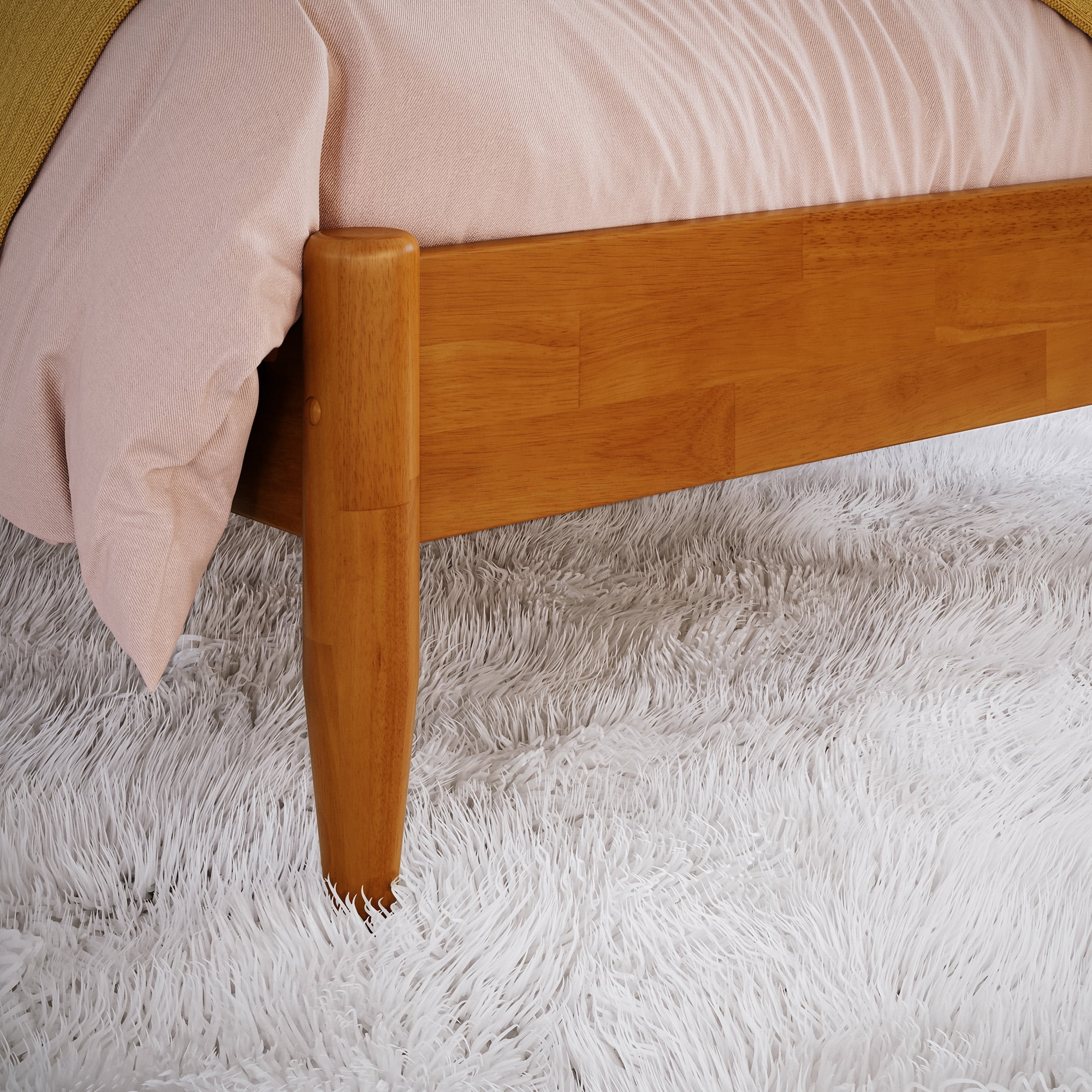 AFI Pasadena 12" Light Toffee Solid Wood Low Profile Platform Bed, Twin
