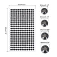 thumbnail image 2 of Uxcell 1792 Pcs 4 Hojas de Pegatinas de Rhinestone Negros 3/4/5/6 mm Piedras Preciosas Autoadhesivas para Decoración de Bricolaje, 2 of 5