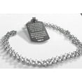 thumbnail image 5 of PSALM 23  THICK  NECKLACE  DOG TAG STAINLESS STEEL ROLO CHAIN PRAYER MEMORIAL, 5 of 5