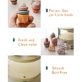 thumbnail image 4 of Juego de madera para fiestas de té, juguetes para pasteles, postres, comida, juguete con soporte para magdalenas, accesorios de cocina para juegos de imitación para niños, comida de madera p, 4 of 5