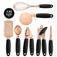 thumbnail image 1 of 7pcs Elegant Kitchen Utensil Set Modern Brass Plated Black Stainless Steel Kitchen Utensils, 1 of 5