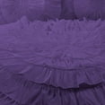 thumbnail image 3 of D.N.G. BEDDINGS 3 Piece 100% Egyptian Cotton Circle Ruffle Comforter Set, 550 GSM Filled Microfiber - Full/Queen Size, Purple Color - 800 Thread Count, 3 of 5