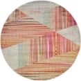 thumbnail image 1 of Unique Loom Lyon Géométrique Dégradé Tapis 6' x 6' Rond Multi/rose, 1 of 2